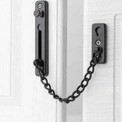 1pc Heavy Duty 304 Stainless Steel Door Chain Lock Anti-Theft Latch-Secure Your Home with Polished Latch Screw Guard Accessories