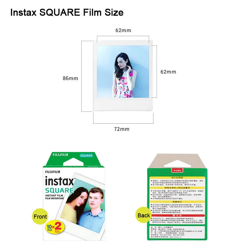 Description Picture 3 of itemNEW Fujifilm Origin Instax Square SP-3 Printer Instant Smartphone Printer White /Black For instax Square films