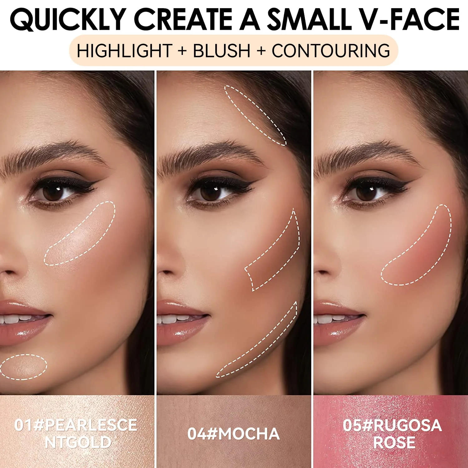 Description Picture 4 of itemFace Contour Bronzer Stick Face Brighten Highlighter Bar Shimmer Highlighter Blush Stick Concealer Cream Makeup Tool Cosmetics