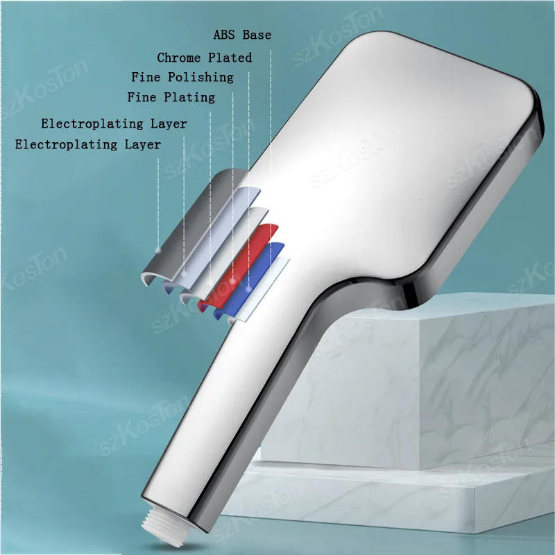 Description Picture 4 of itemHigh Pressure Handheld Bathroom Shower Head 4 Modes Water Saving Showerhead Pressurized Bathroom Rain Shower Mixer Accessories