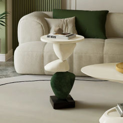Modern Art,Feng Shui Stone Statue Side Table,Beside The sofa Decor Coffee Table,Fiberglass Stone Model,Round Table,Furniture