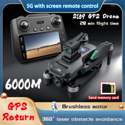 Send Memory Card S159 GPS Rc Drone 5G Professional 8K HD Aerial Photography Dual Camera with Screen Obstacle Avoidance FPV Drone
