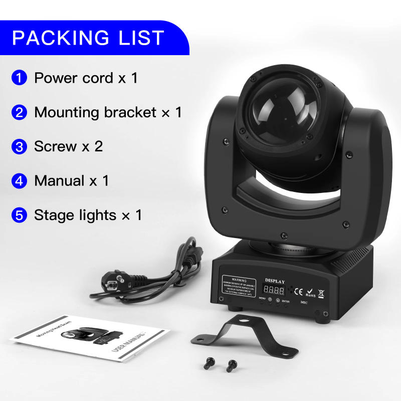 Description Picture 5 of itemRGBW Beam Moving Head Lights 100W Stage Effect Lighting DMX Projection Light for DJ Disco KTV Party Wedding Holiday Bar Club