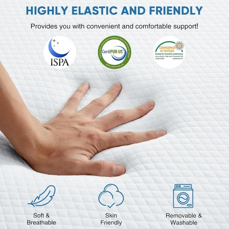 Description Picture 5 of itemTri-fold Memory Foam Mattress - 4 Inch Twin Size Portable Floor Bed, Foldable Mat for Kids and Adults