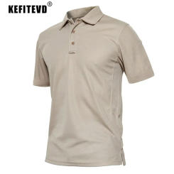 KEFITEVD Summer Golf T-shirts Men's Short Sleeve Quick Drying Polo Shirt Lightweight Outdoor Hiking Camping T-shirts Tee Tops