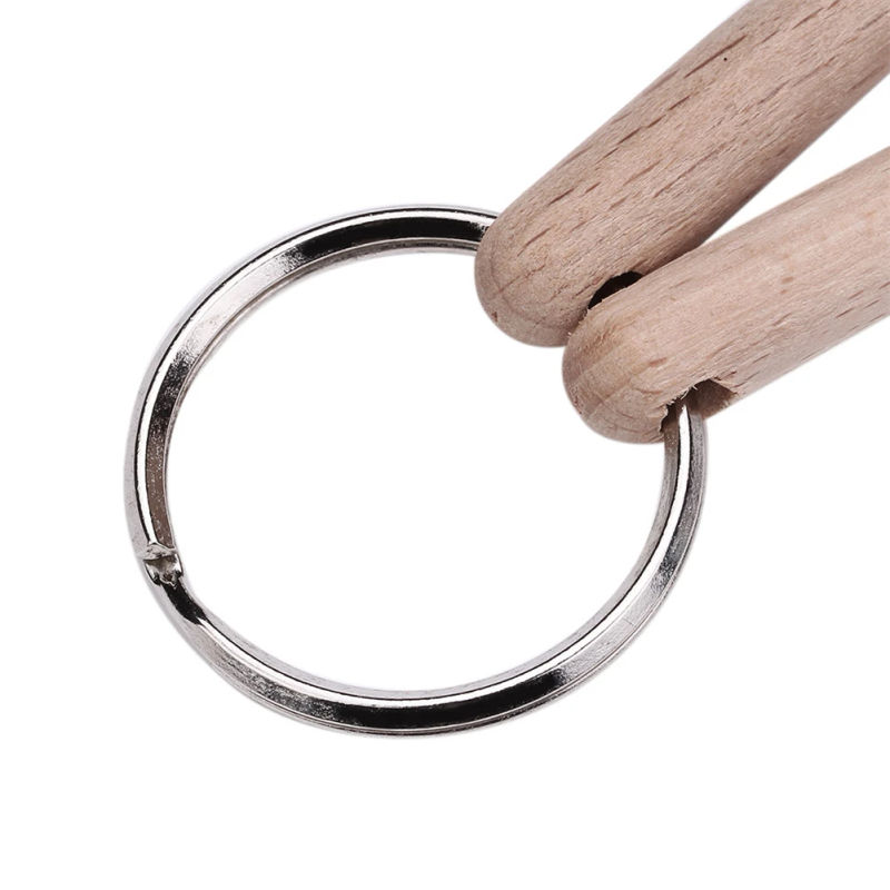 Description Picture 2 of itemSmall Drum Sticks Keychain Wood Drumsticks Percussion Key Ring Fashion Accessorie