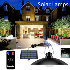 Chandelier Lamp Outdoor LED Solar Pendant Light with Remote Control for Indoor Energy-efficient lighting for garden Decoration