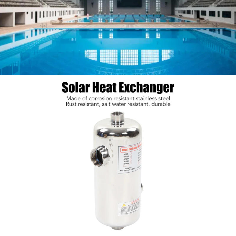 Description Picture 4 of item40KW Swimming Pool Heat Exchanger Stainless Steel Pool Water Heater for Spa Solar Pool Heating Accessories