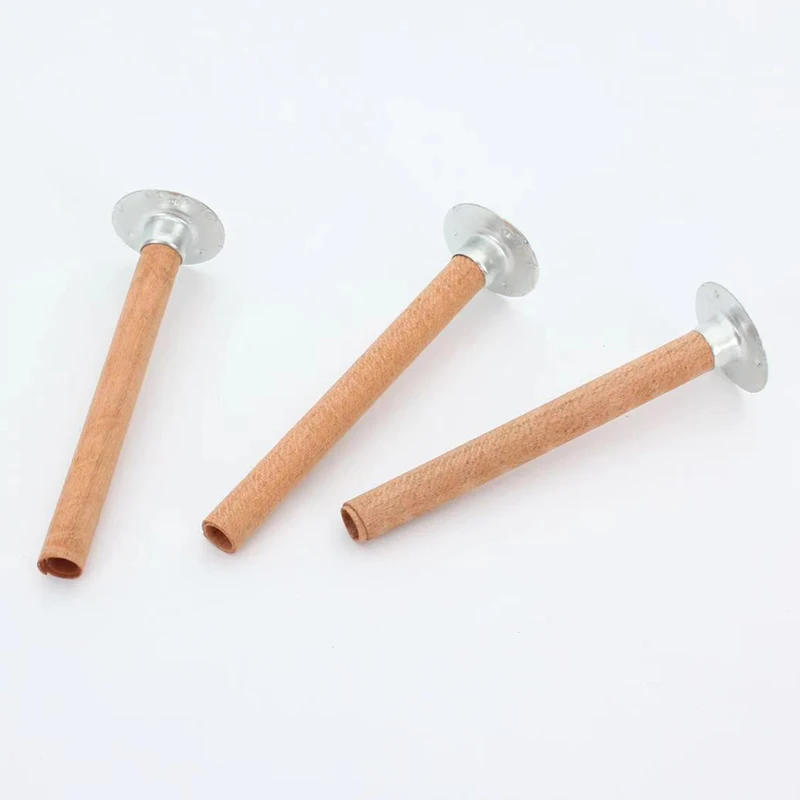 Description Picture 5 of item5pcs 50-95mm Original Cylindrical Wooden Candle Wicks with Support Iron DIY Handmade Soy Wax Wicks Candle Making Supplies