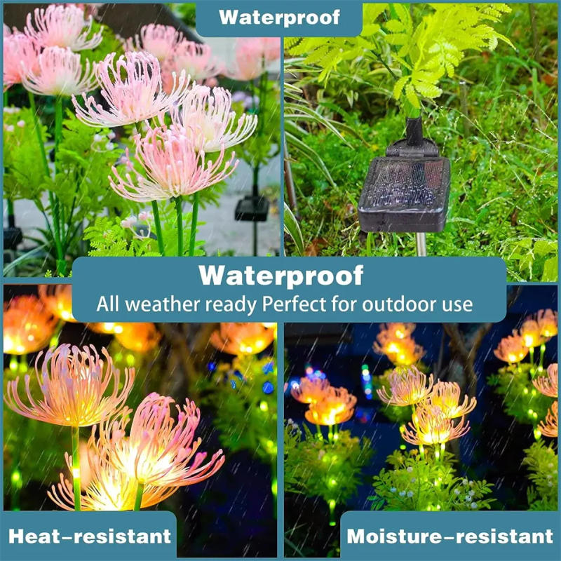 Description Picture 4 of itemSolar Flower Lights Outdoor IP65 Waterproof Garden Lights for Pathway Yard Lawn Backyard Home Decoration Solar Landscape Lamp
