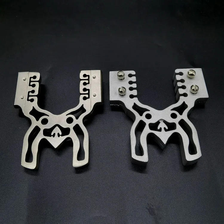 Description Picture 6 of item304 Stainless Steel Catapult Head Portable Outdoor Sport Shooting Hunting Tool Slingshot Bow Head for Game Slingshot Accessories