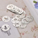 100pcs Metal Metal Photo Frame Hanger Round Picture Fasteners Silver Keyhole Hooks Hanging Wall Decor silver Shelf Bracket