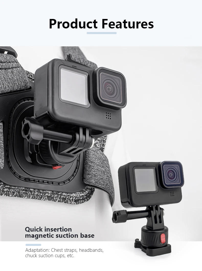 Description Picture 4 of itemQuick Release Magnetic Mount Base GoPro & 1/4'' Tripod Mount Base Adapter for GoPro 11 10 9 Insta360 Action Camera Accessories