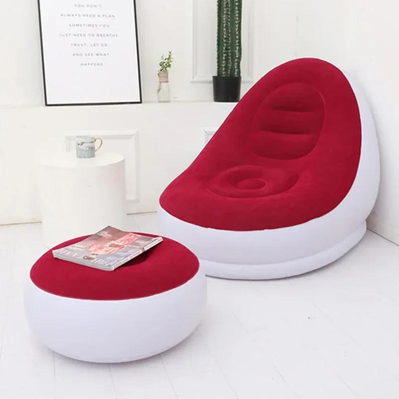 Description Picture 6 of itemOTAUTAU Inflatable Lazy Sofa Chair PVC Flocking Foldable Sofa with Slip-on Lunch Lounge Chair Set