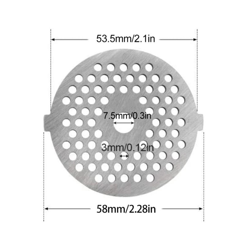 Description Picture 5 of itemMeat Grinder Pinion Mixer Spare Parts Meat Grinder Knife Stainless Steel Grille for Food Grinder Accessories Kitchen Tool