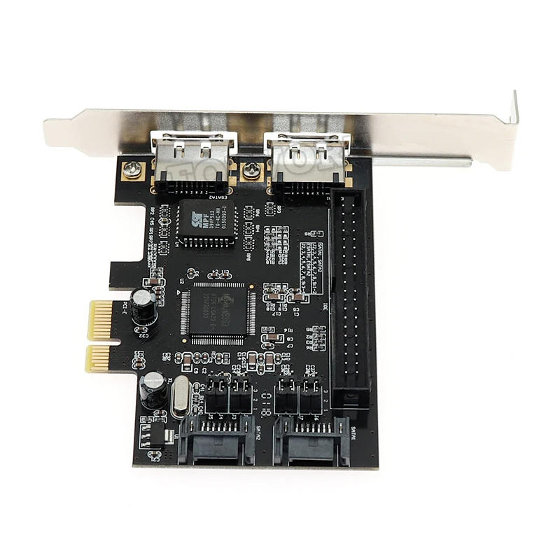Description Picture 3 of itemPCI express to 2 Ports SATA IDE eSATA Controller SATA 2.0 to PCIe PCI-e Adapter Converter Expansion Card RAID Chip JMB363