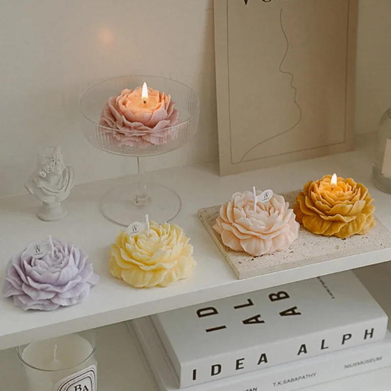 Description Picture 3 of itemLarge Peony Flower Silicone Mold Homemade Scented Candle Mold Gypsum DIY Flower Handmade Soap Mold Candle Making