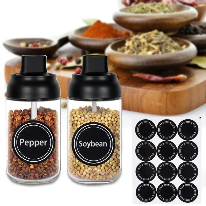 Description Picture 4 of item300/60PCS Waterproof Spice Jars Labels Stickers Kitchen Condiment Organizer Label Seasoning Glass Bottle Containers Sticker Tags