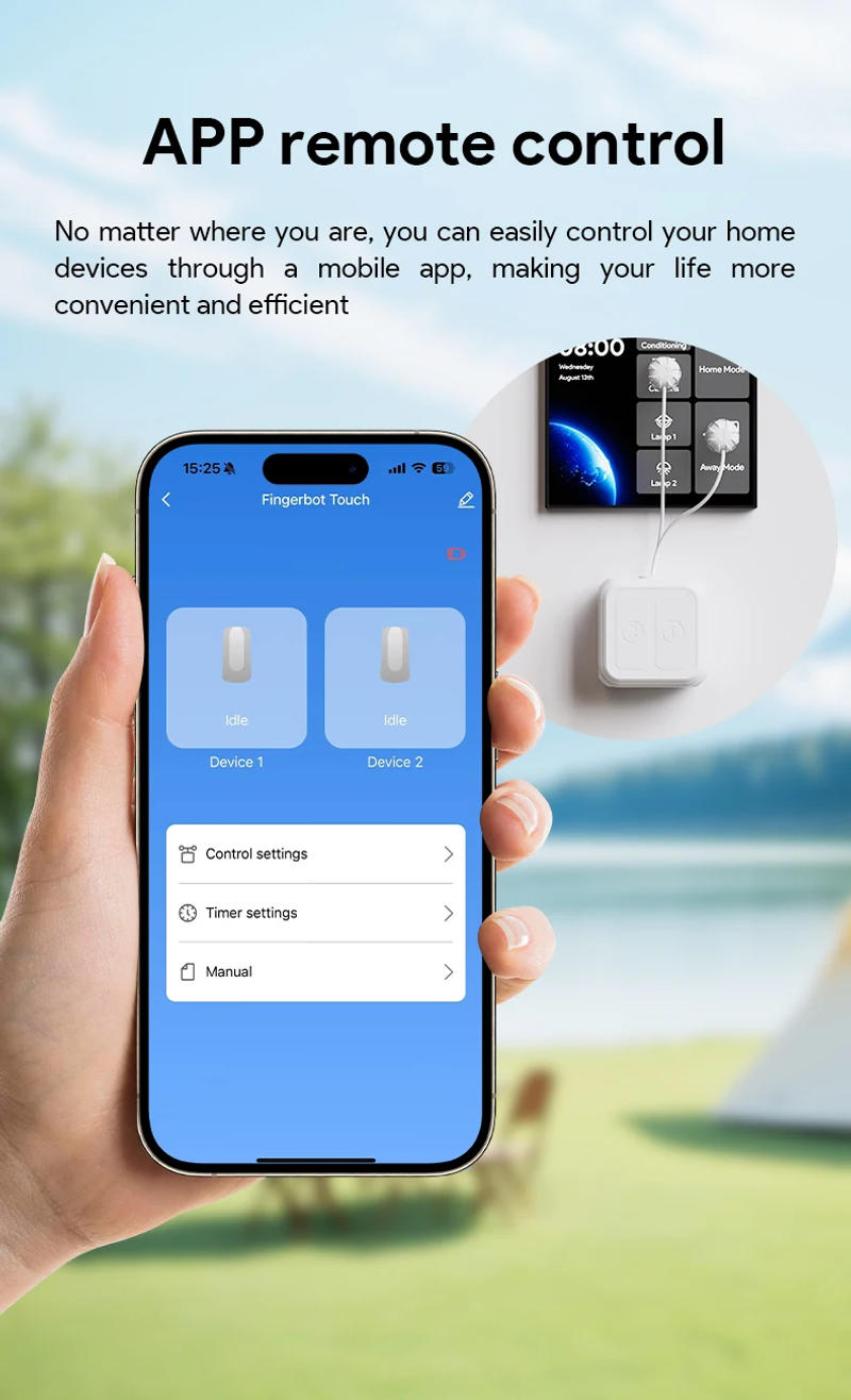 Description Picture 5 of itemTuya Fingerbot for Touch Screens Smart Life BLE Wireless Touch Switch Robot Remoter Work With Alexa Google Home Voice Assitant