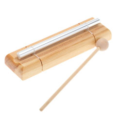 Percussion Instrument Bell Wooden With Mallet Knocking Prayer Yoga Meditation Chime Energies Healing Reminder Bell With Mallet