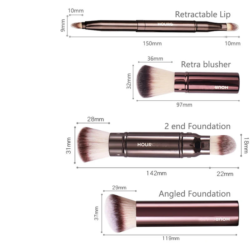 Description Picture 5 of item1 pc HG Pro Makeup brushes Powder contour Blusher Make up brush Highlight Bronzer exquisite Professional metal handle with box