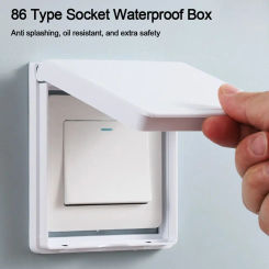 Wall-mounted Switch Protective Cover Self-Adhesive 86 Type Protection Socket Plastic Electric Plug Cover Bathroom