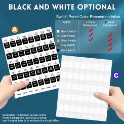 Useful Switch Stickers Living Room Touch Switch Lcon Stickers Removeable Recognize Anti-falling Button Wording Labels