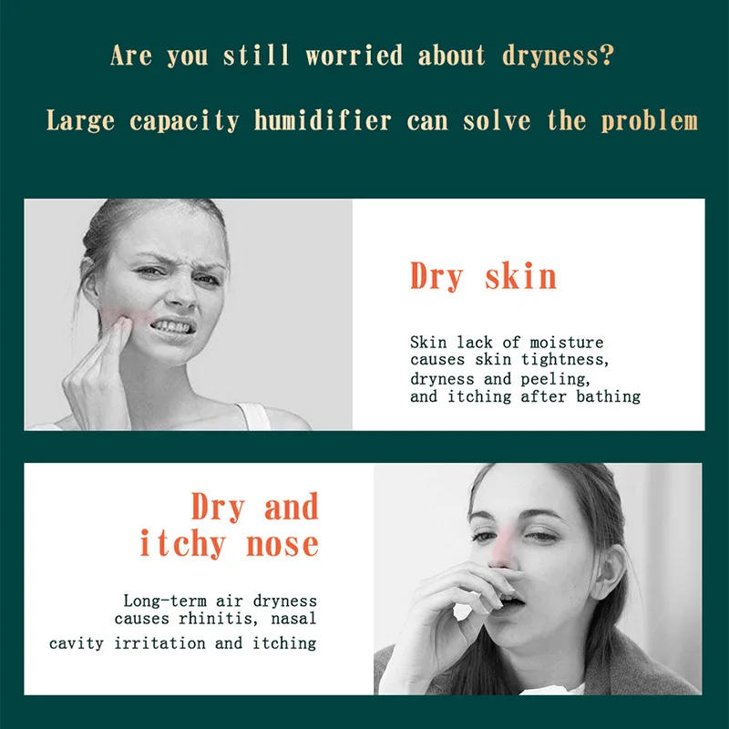 Description Picture 6 of item2000ML USB Air Humidifier Double Spray Port Essential Oil Aromatherapy Humificador Cool Mist Maker Fogger Purify for Home Office