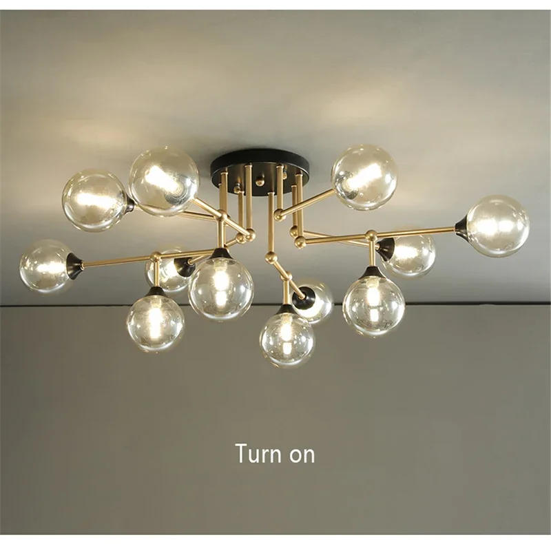 Description Picture 4 of itemNordic Spider LED Ceiling Chandelier Lighting Head Black Gold Chandelier for Bedroom Kitchen Dining Room Pendant Light Fixtures