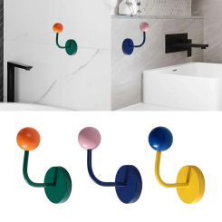 Magnetic Hook High Quality Iron Heavy Duty No-Trace Suction Magnetic Sticky Hooks Multi-Purpose Storage For Key Coat Cup Hanging