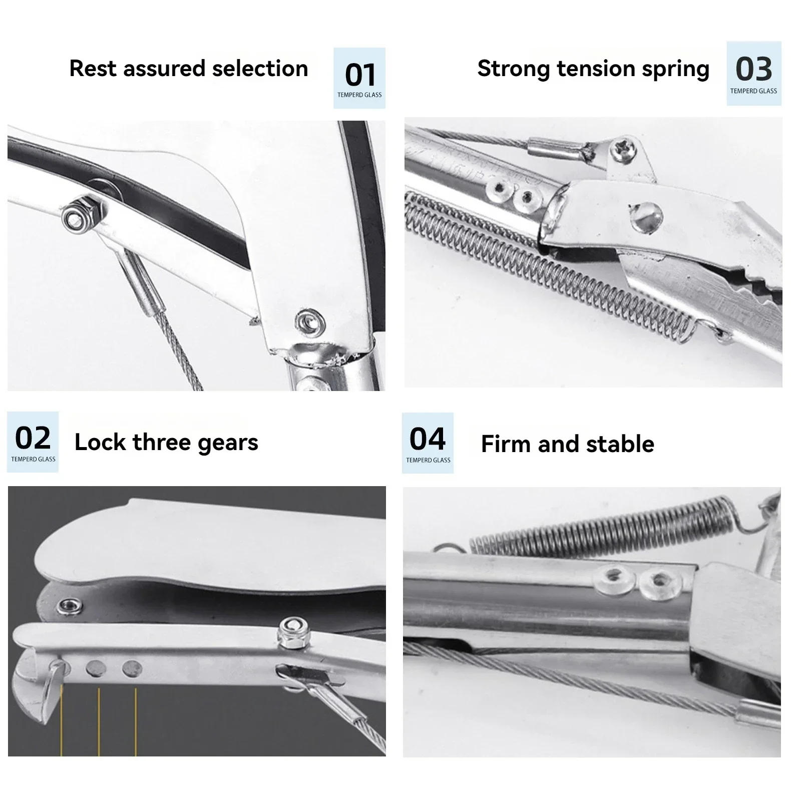 Description Picture 5 of itemTwo Types Head Foldable Reptile Grabber Tool Snake Hook Catcher Tool for Outdoor Stainless Steel Snake Catcher Tongs