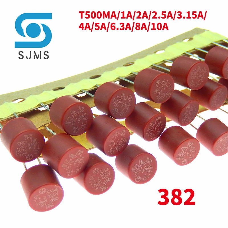 Description Picture 5 of item10PCS Round Fuse Slow Blow DIP 2Pin 500mA 1A 2A 2.5A 3.15A 4A 5A 6.3A 8A 10A 250V 382 Plastic T2A LCD TV Power Board PCB Welding