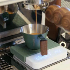 AIRFLOW 100ML Espresso Extraction Cup 304 Stainless Steel Double Mouth Home With Engraved Measure Italian Espresso Oz Cup Durabl