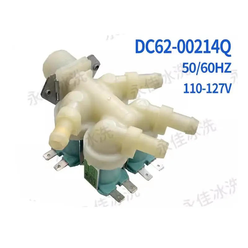 Description Picture 2 of itemElectric Water Inlet Solenoid Valve For Samsung DC62-00214Q DC62-00214N DC62-00214M 50/60HZ Washing Machine Parts