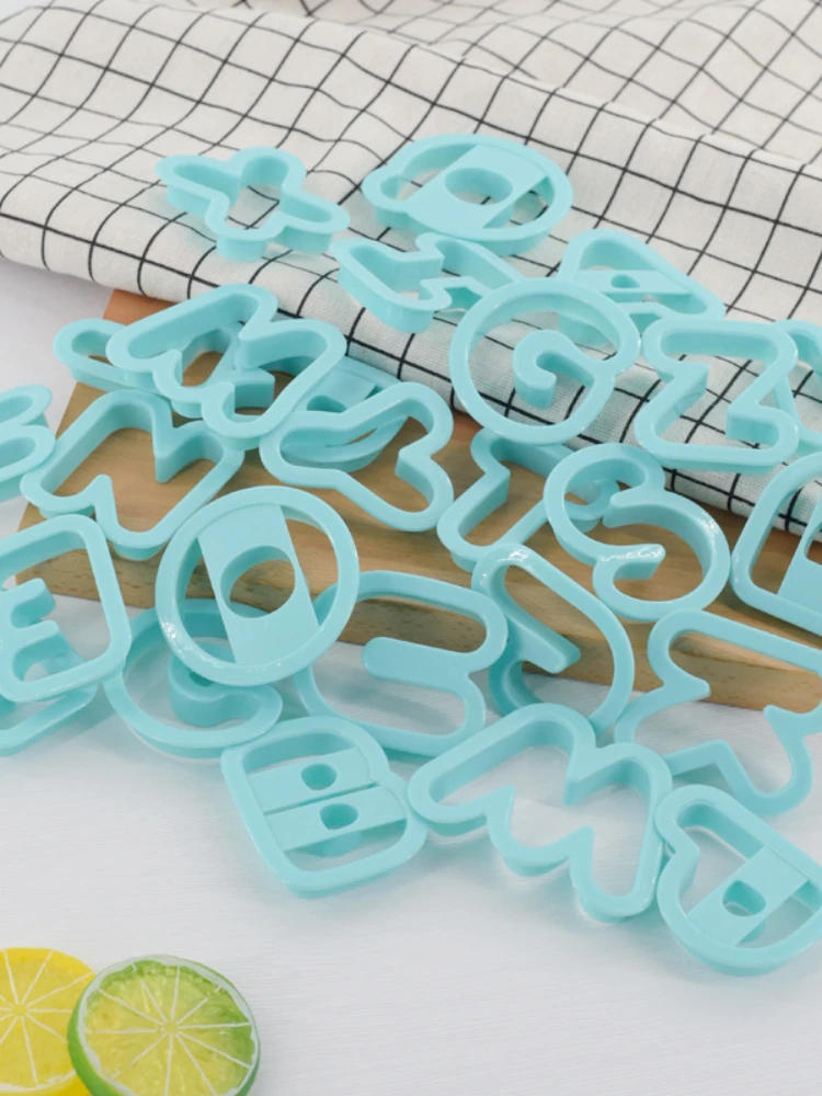 Description Picture 4 of item26pcs/set Cute Big Alphabet Letter Plastic Cookie Cutter Fondant Cake Decoration Tool DIY Pastry Baking Cake Press Mold