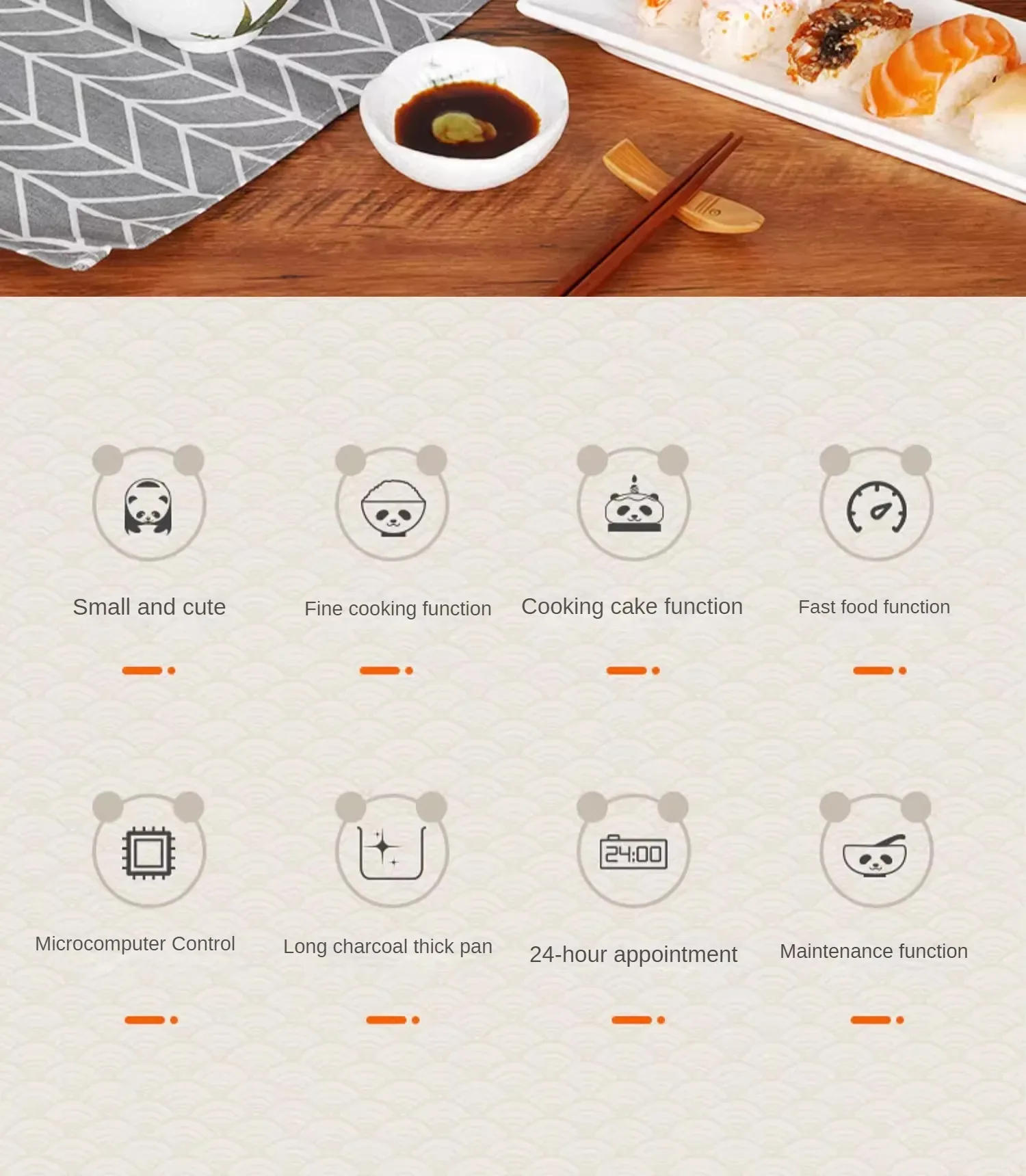 Description Picture 3 of itemHousehold Mini Rice Cooker 1.5L Intelligent Reservation Multi-functional Small Rice Cooker Home-appliance Kitchen Acceesories