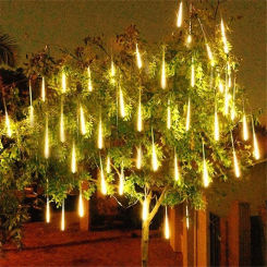 8/16/24/32Tube LED Meteor Shower Lights Falling Rain Drop Fairy String Lights for Christmas Party Holiday Decorations EU/US Plug