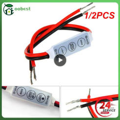 1/2PCS Led Strip Controller Versatile Easy-to-use Rf Remote Rgb Led Controller Sleek Effortless Mini Dimmer Wireless Led Dimmer