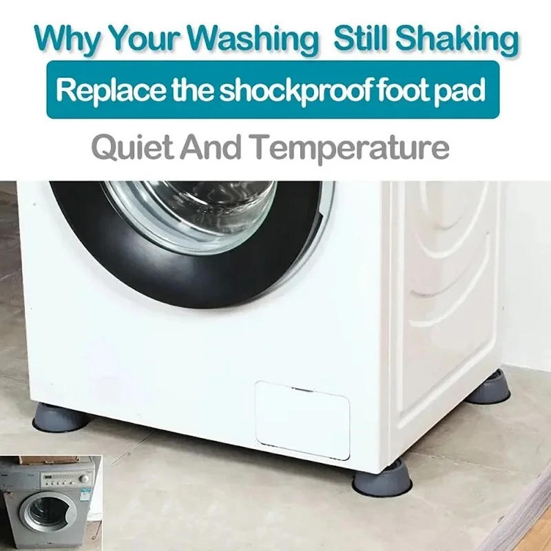 Description Picture 5 of item4 Pcs Washing Machine Foot Pads for Anti-Vibration Anti-Walk, Noise Reducing Anti Slip Anti Vibration Rubber Washing Machine Fee