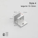 Shelf Holder Support Glass Clamp Nickel Finish Shelves Clips Panel Bracket Shelf Holder Clip Furniture Hardware For 6-12mm