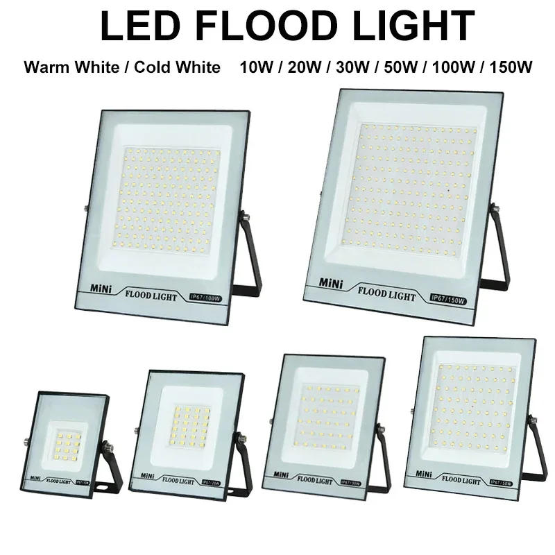 Description Picture 6 of itemLED Floodlight 10W 20W 30W 50W 100W 150W High Brightness IP66 Waterproof Outdoor Mini Spotlight Wall Gate Garage Garden Lamp