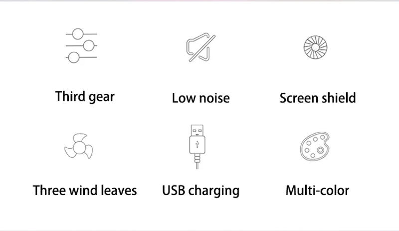 Description Picture 3 of itemDesktop Desktop Small Fan Mini Handheld Usb Three Speed Cool Air Car Home Office Portable Quiet Outdoor Simple Portable Summer