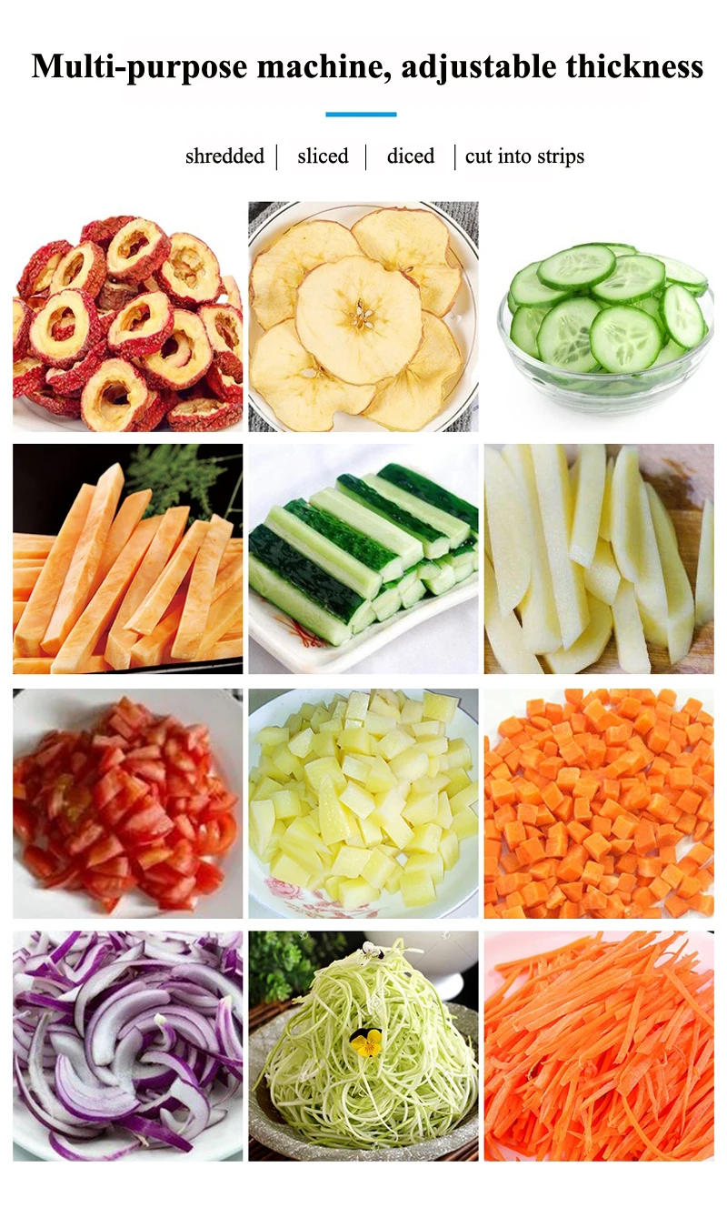 Description Picture 5 of itemLow Price Vegetable Cutter Machine Multifunction Food Processor Onion Slicer Machine Shredded Dicing Machine 1500W