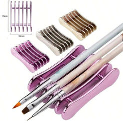 5 Grids Nail Art Painting Brush Holder Nail Brush Rack Painting Pen Rest Holder Stand UV Gel Brush Display Holder Manicre Tools