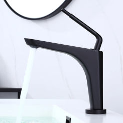 Basin Faucet Black Torneiras Bathroom Sink Faucet Single Handle Hole Faucet Basin Taps Hot Cold Mixer Tap Crane 10108