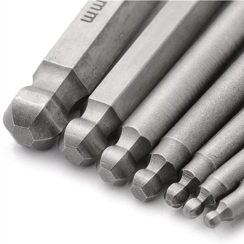 Description Picture 2 of item1pc 65mm Ball End Hex Screwdriver Bit Alloy Steel Magnetic Hexagon Head Screw Driver Drill Electric Screwdriver H3 H4 H5 H6 H8