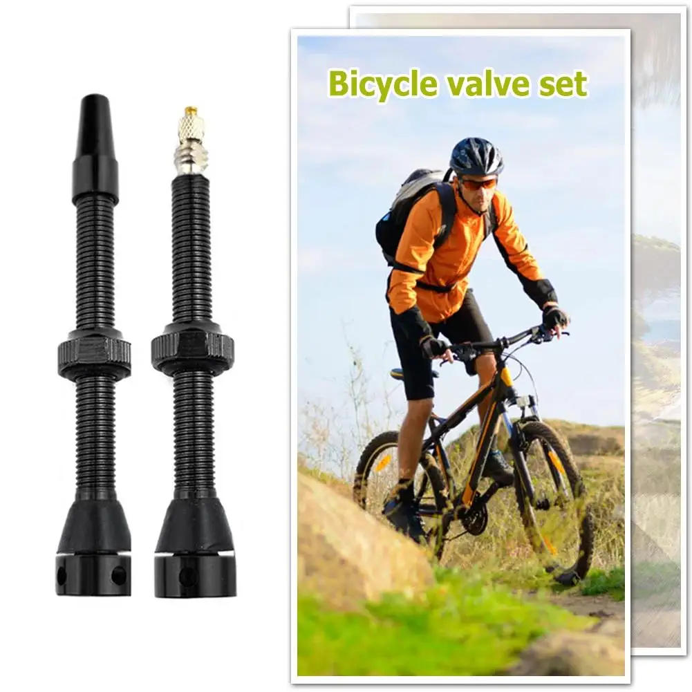 Description Picture 4 of item1Pair 44/60mm Bicycle Presta Valve-Aluminum Alloy Valve-For Tubeless Road/MTB/Gravel Bike Uses Valve
