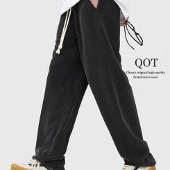 Sweatpants Men's Thickened Warm Fashion Loose Casual Autumn and Winter Straight Wide-Leg Casual All-Match Four Seasons Universal