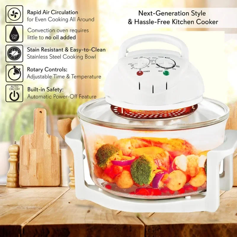 Description Picture 4 of item12L Oil-free Air Fryer Electric Fryers Visible Household Automatic Oven Deep Fryer Multifunctional Cooker French Fries Pan 220V