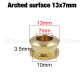 Arched face 13x7mm